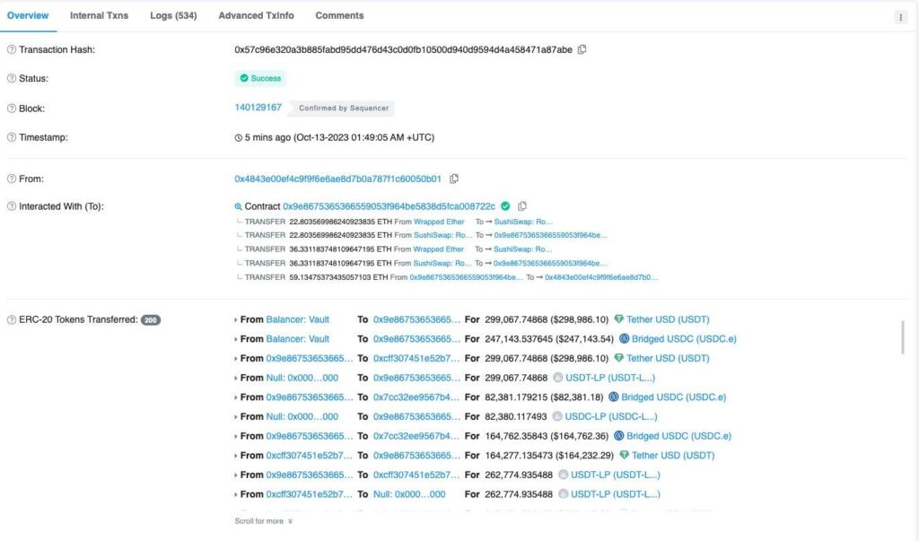 Beluga Protocol exploited on Arbitrum for approximately 60 ETH
